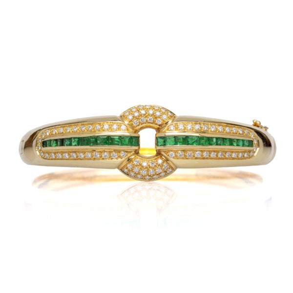Bracciale rigido smeraldi
