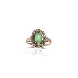 Anello smeraldo cabochon